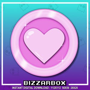 PINK HEART COIN Channel Points Emote for Twitch / Discord / Stream / Affiliate / Chat / Stream / Emotes / Art / Badges / Coin Emote / Icon