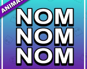 NOM NOM NOM Animated Twitch Emote / Stream / Discord / Kick / Streamer / Animated / Streaming / Food Emote / Eating / Gif