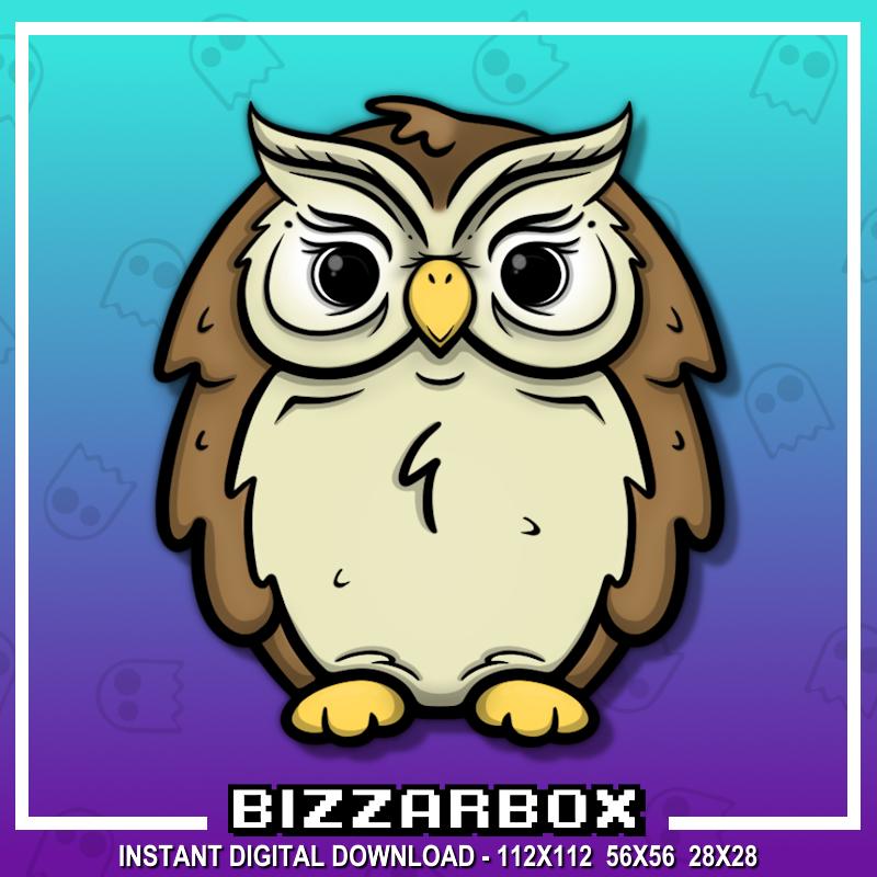 OWL BROWN Twitch Emote / Twitch Emotes / Twitch Stream / Discord Emotes / Streamer / Streaming / Gra