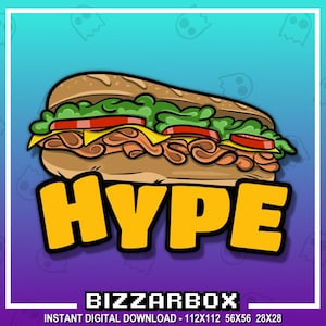 SUB HYPE Twitch Emote / Twitch Emotes / Twitch Stream / Discord Emotes / Streamer / Streaming / Twitch Graphics / Twitch Channel / Badges