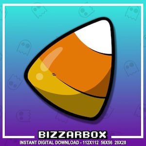 CANDY CORN Punti canale Emote per Twitch / Discord / Stream / Affiliati / Chat / Stream / YouTube / Badge / Carino / Spettrale / Halloween