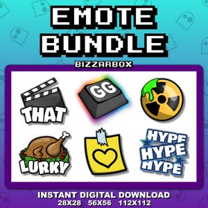 STREAMER EMOTE BUNDLE 6 Twitch Emotes / Twitch Emote / Twitch Stream / Discord Emotes / Streamer / Streaming / Emotes / Channel / Badges