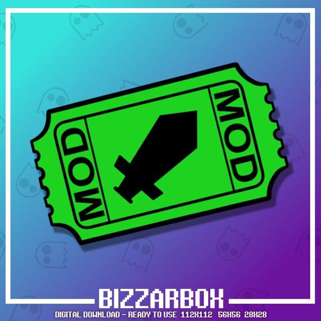 MOD TICKET Channel Points Emote for Twitch / Discord / Stream ...