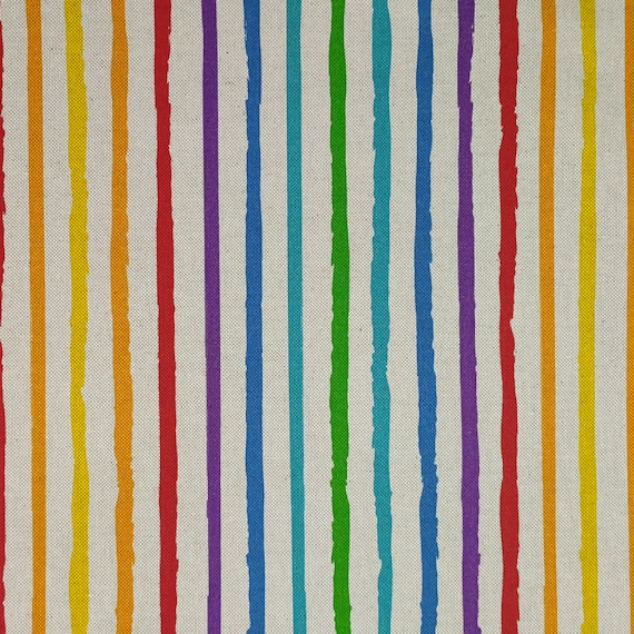 Tessuto Misto Cotone Fantasia Rainbow - Venduto al Mezzo Metro - Handmade, Arredo, Craft, Cucito Creativo, Accessori