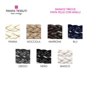 Manico Treccia finta pelle con Anelli immagine 2