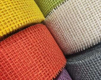 6 cm wide jute ribbon for handmade crafts, Christmas, DIY projects, sold by the mete