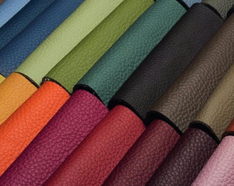 Soft Faux Leather Upholstery Fabric, Faux Leather Sheets 50 x 70 cm, Various Solid Colors
