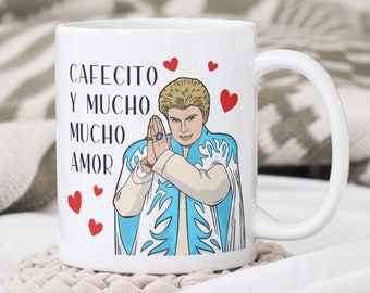 Cafecito y Mucho Mucho Amor / Hot Pink / Coffee Mug / 12oz, Coffee Mug, Cup, Funny Mugs, Tea, Horoscope, Walter Mercado, Love