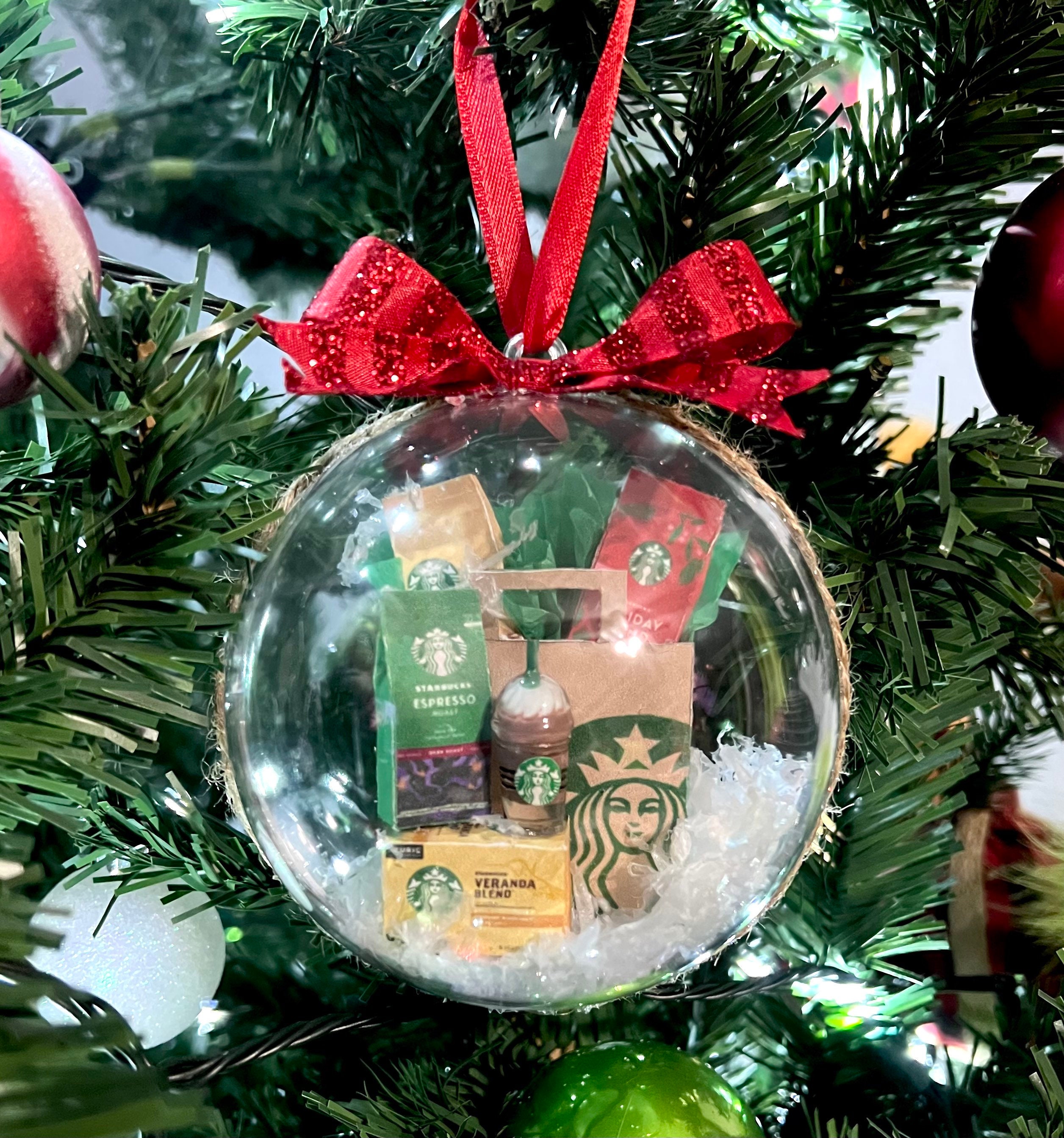 Starbucks Ornament W/cup Christmas Ornament Holiday Etsy