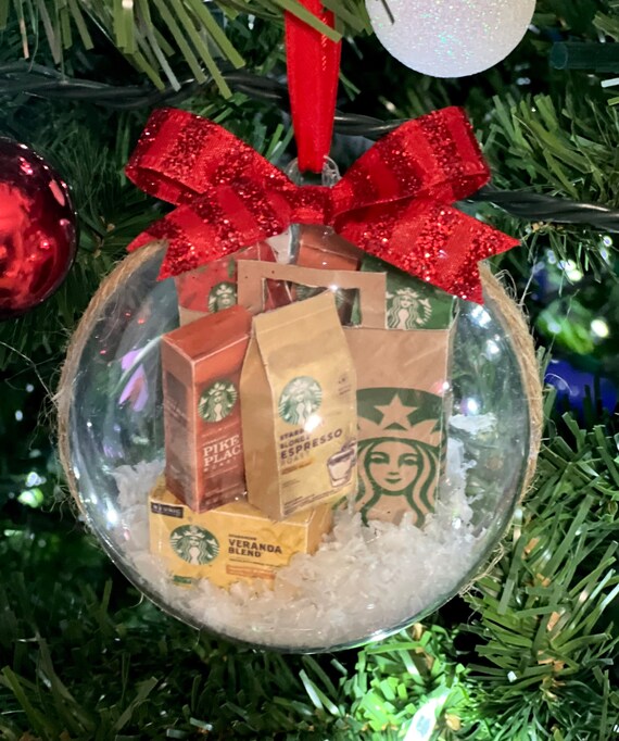 Personalized Coffee Ornaments for Christmas Tree - Coffee Christmas Ornaments, Coffee Christmas Tree Ornaments, Starbucks Ornament, Dunkin Ornament 