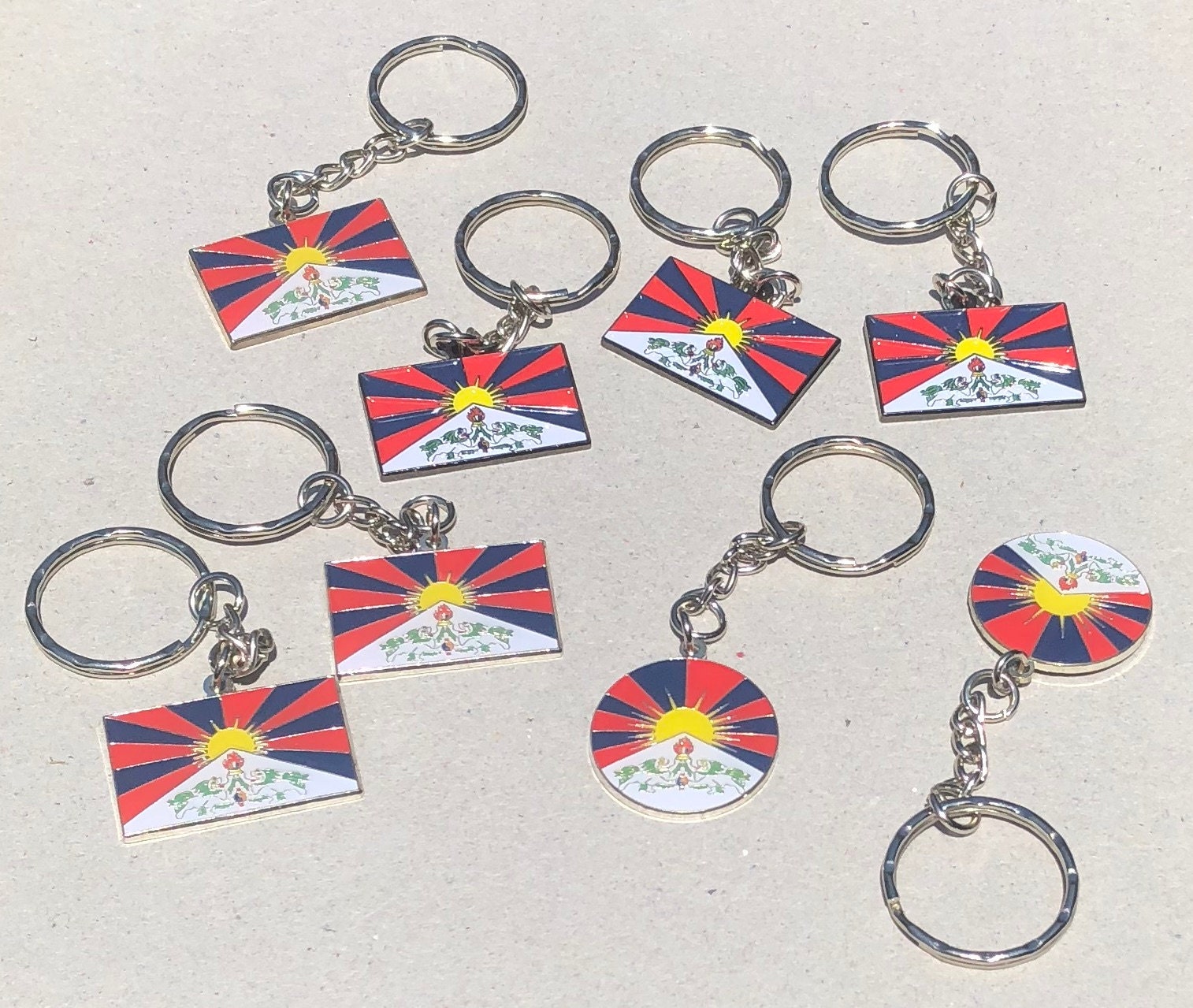 keychain keyring key chain ring Flag TIBET keychain keyring key chain ring Flag TIBET