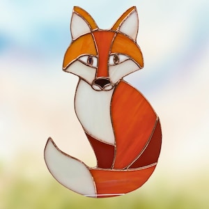 Fox - Pattern for Stained Glass Copper Foil (Digital PDF and JPG DOWNLOAD)