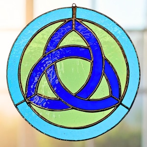Celtic Trinity Knot (Triquetra) - Stained Glass Pattern (Digital PDF and JPG DOWNLOAD) (2 patterns)