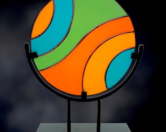 Abstract Circle - Stained Glass Pattern (PDF JPG DOWNLOAD)