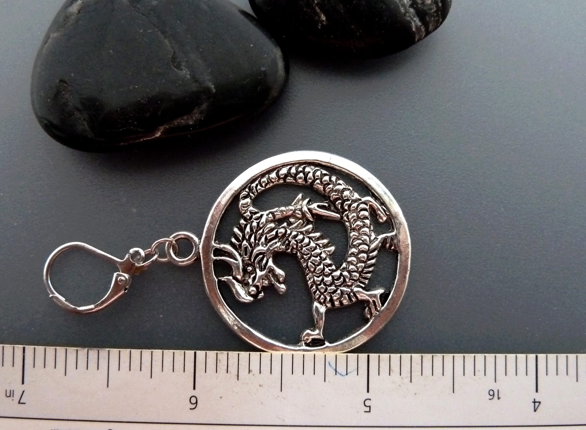 Men Earring Dragon Dangle Single Earring One Male Earring Man Etsy
