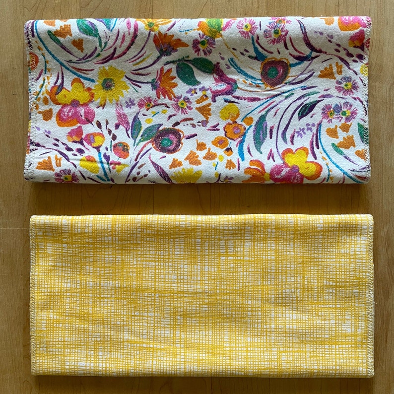 Paperless Paper Towels 12 10x14 1 ply / Eco-friendly Kitchen/Paperless Kitchen/ Reusable Cloth Towels with Zero Waste This 6Each patterns