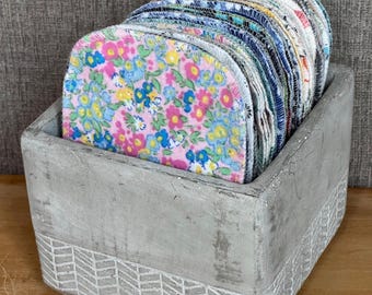 Reusable Cloth Wipes: 2-Ply Flannel Napkins (4.5”x 6.25”) Toilet papers, makeup removers, Bento napkins.