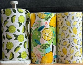 Papierlose “Papier” Handtücher 12- 10”x14” einlagig / Snackteller/ Umweltfreundliche Küche/ Papierlose Küche/ Wiederverwendbare Stoffhandtücher mit Zero Waste