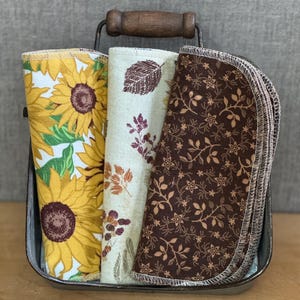 Reusable Flannel Cloth Napkins - 12 Pack 7&quot; Zero Waste