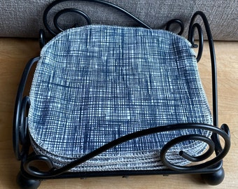 Paperless Napkins 12- 7”x7” 2-ply(patterns on both side) / Eco-friendly Kitchen/ kitchen Decor/Sustainable livin