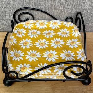 Paperless Napkins 12, 2- ply  7”x7” (pattern on both sides)/Eco-friendly Kitchen/ kitchen Decor/Zero waste Baby wipes/Sustainable living