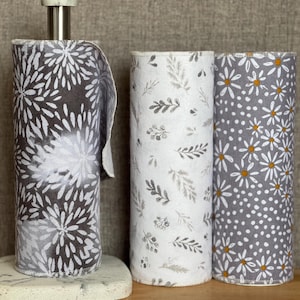 Toalhas de papel sem papel 12- 10”x12” 1-ply / Cozinha ecológica / Cozinha sem papel / Toalhas de pano reutilizáveis com desperdício zero