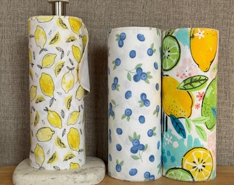 Reusable Cotton Paperless Towels: Eco-Friendly Kitchen Cloth, Set of 12 (10”x12”)