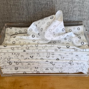 Lenço - 12, 1 camada 9”x 9”/Lave e reutilize lenços de papel/toalhas sem papel/lenços umedecidos/guardanapos de pano/demaquilantes.