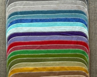 Reusable Flannel Paperless Towels: Solid Color Wipes, Set of 24