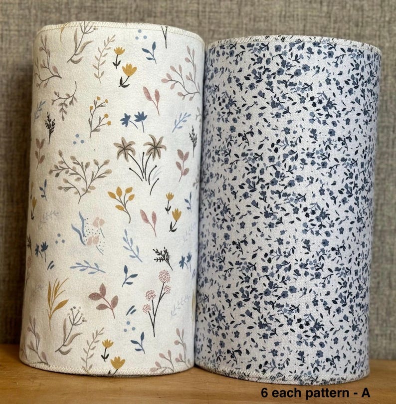 Reusable Cotton Flannel Paperless Towels - Set of 12 (10x14) 6Each these A