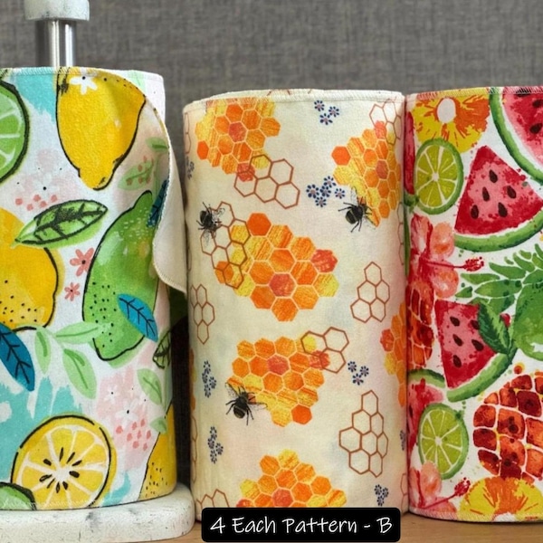 Reusable Cotton Flannel Towels: Paperless Kitchen, Zero Waste 12-Pack (10”x14”)