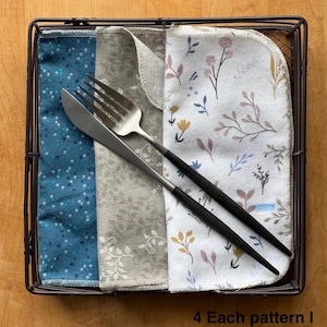 Reusable Cotton Flannel Napkins - 12 Pack, 8"x8" Baby Wipes