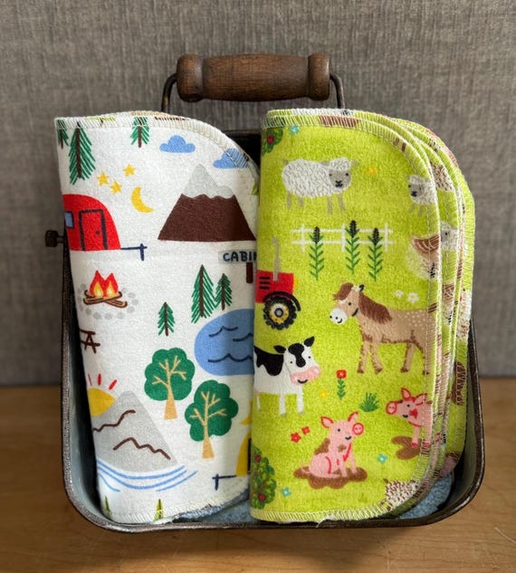 Cotton Flannel Paperless Napkins: Eco-Friendly Kitchen Decor