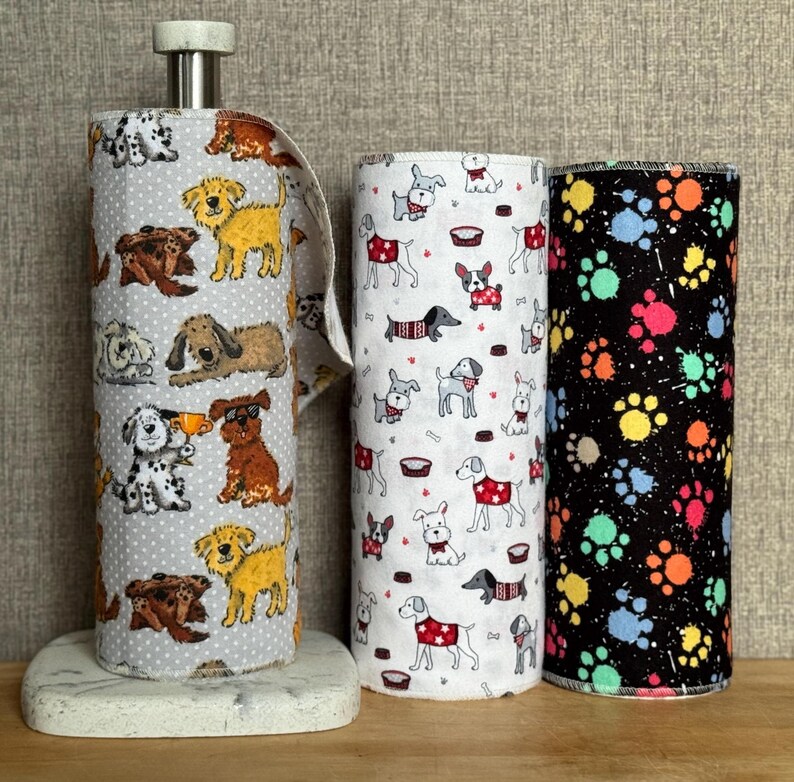 Wiederverwendbare, papierlose Küchentücher aus Baumwollflanell: Umweltfreundliches Küchentuch (25 x 30 cm) 4 each pattern -  D