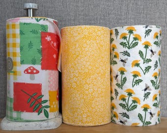 Reusable Cotton Flannel Paperless Towels - Set of 12