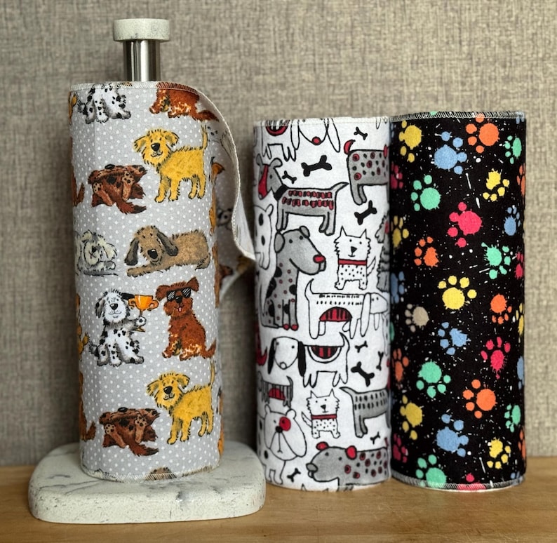 Wiederverwendbare, papierlose Küchentücher aus Baumwollflanell: Umweltfreundliches Küchentuch (25 x 30 cm) 4 each pattern -  A
