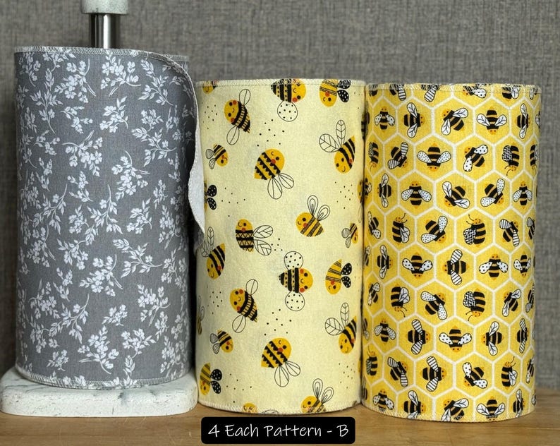 Toallas reutilizables de franela de algodón sin papel - Juego de 12 (10 x 14) 4 Each pattern B