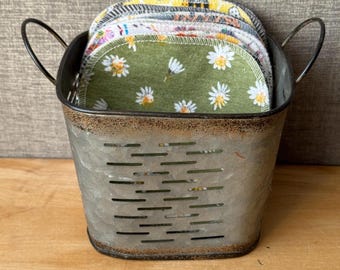 Reusable Cotton Flannel Cocktail, Coffee & Tea Napkins (5”×5”)