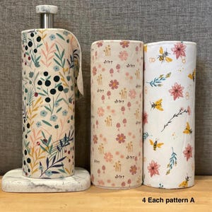 Reusable Cotton Flannel Paperless Towels - Set of 12, (10”x12”)