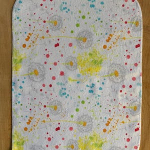 Toallas reutilizables de franela de algodón sin papel - Juego de 12 (10 x 14) Dandelion pappus