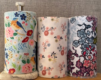 Reusable Paperless Towels: 1-Ply Cotton Flannel Set of 12 (10”x14”)