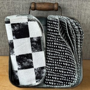 Patterned Cotton Flannel Napkins: 12 Pack, Eco-Friendly Baby Wipes