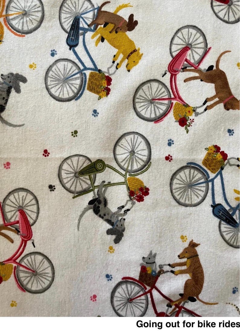 Wiederverwendbare, papierlose Küchentücher aus Baumwollflanell: Umweltfreundliches Küchentuch (25 x 30 cm) Going out bike ride