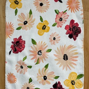 Paperless Paper Towels 12 10x14 1 ply / Snack Plate /Eco-friendly Kitchen/Paperless Kitchen/Reusable Cloth Towels with Zero Waste Island flowers