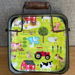 Cotton Flannel Paperless Napkins: Eco-Friendly Kitchen Decor Farm land