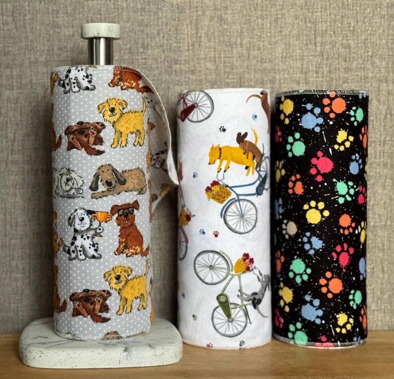 Wiederverwendbare, papierlose Küchentücher aus Baumwollflanell: Umweltfreundliches Küchentuch (25 x 30 cm) 4 each pattern -  E
