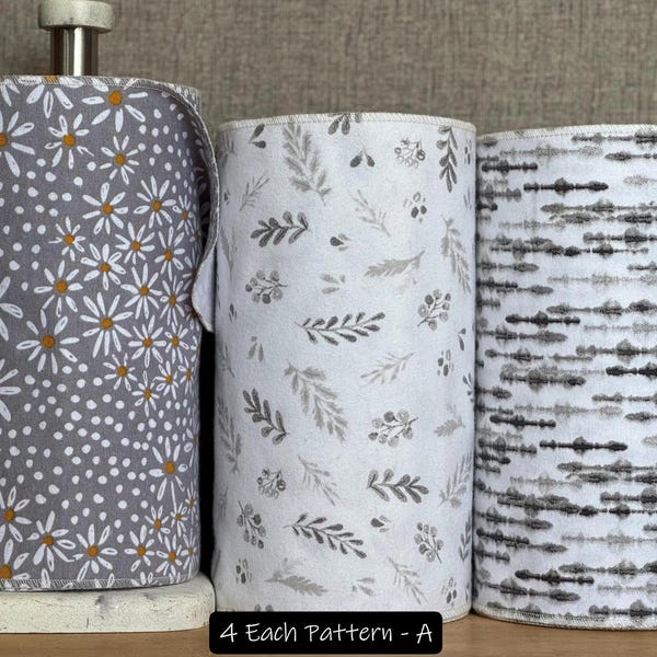 Wiederverwendbare papierlose Baumwollflanelltücher - 12er Set (10x14)