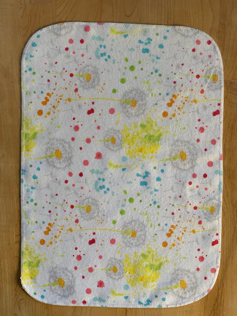 Paperless Paper Towels 12 10x14 1 ply / Snack Plate /Eco-friendly Kitchen/Paperless Kitchen/ Reusable Cloth Towels with Zero Waste Dandelion pappus