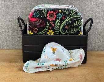 Reusable Cotton Flannel Napkins – 12 assorted Patterns, 2 ply ( Double Layered) – 7"x7" Paperless Wipes | Zero Waste.