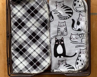 Reusable Cotton Flannel Napkins – 12 Pack – 8"x8" Reusable Towels | Baby Wipes.